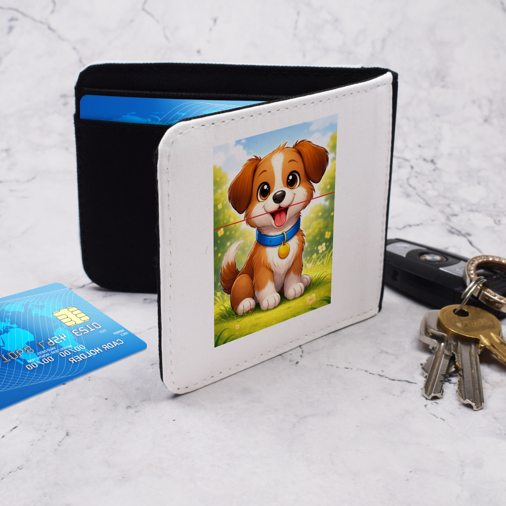 Dog T-Shirt Test Slim Folding Wallet
