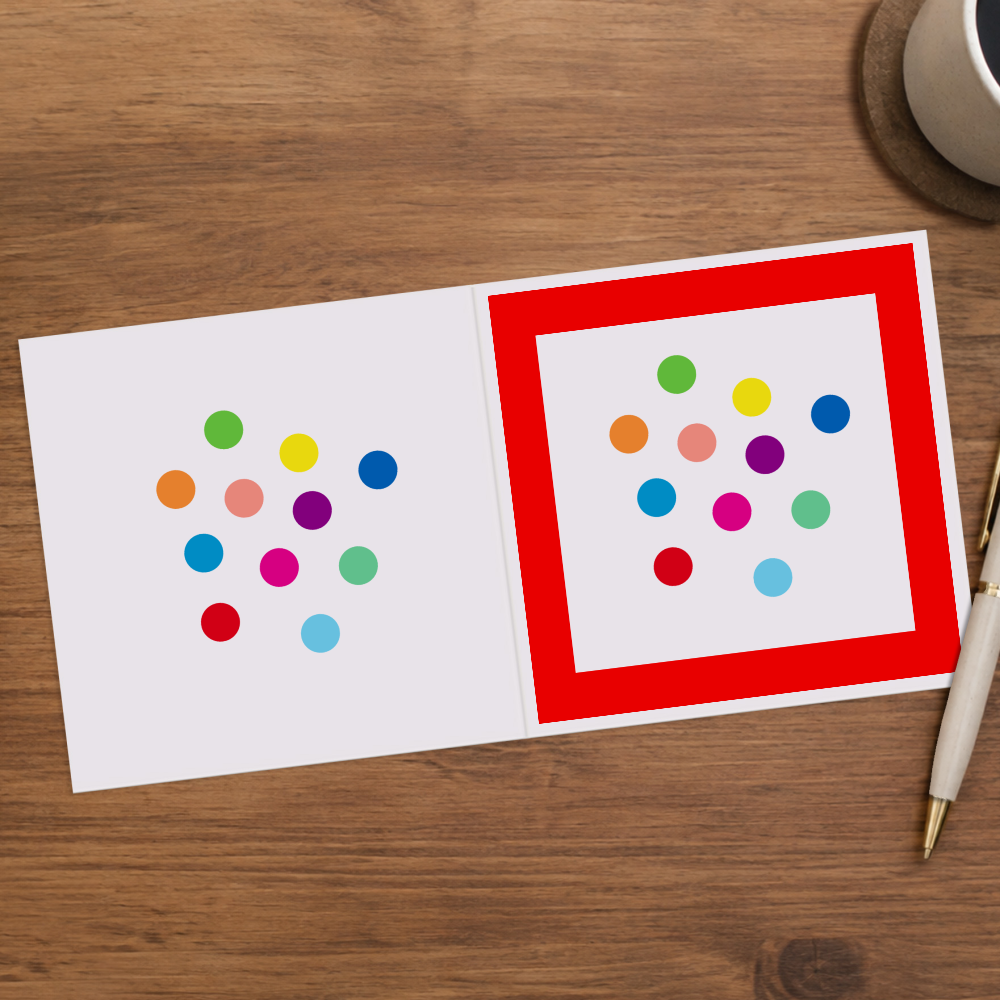 Rainbow with White Background 148mm Square Greeting Card