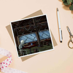 Glasses 148mm Square Greeting Card