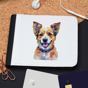 A happy little dog Slim Folding Wallet