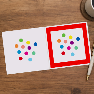 Rainbow with White Background 148mm Square Greeting Card