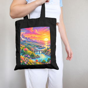 Untitled Long Handle Cotton Tote Bag