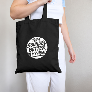 White test on mockups Long Handle Cotton Tote Bag
