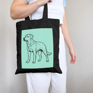 Dog Long Handle Cotton Tote Bag